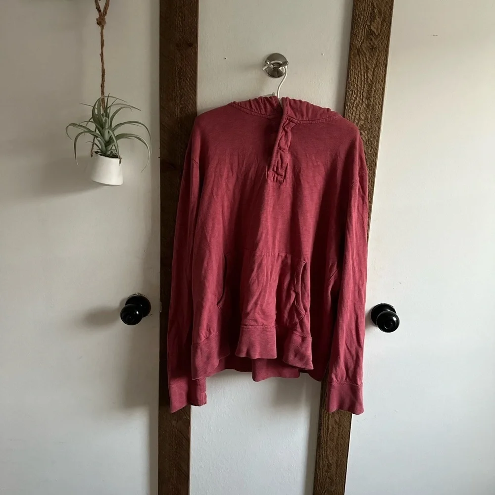 Y2K Men’s J. Crew Coral Lounge Laid Back Hoodie XL